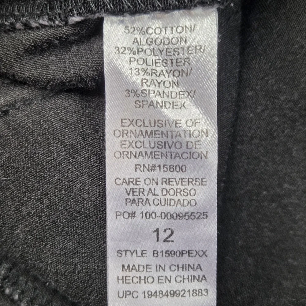 Democracy Pants Women 12 Gray Zipper Pockets 